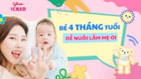 Bé 4 tháng tuổi dễ nuôi lắm mẹ ơi! bé bụng êm, khoẻ sức không 'khó chịu' xíu nào